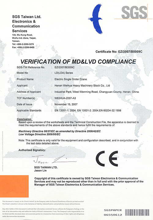 CE Certificate